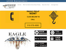 Tablet Screenshot of eagletowingservice.net